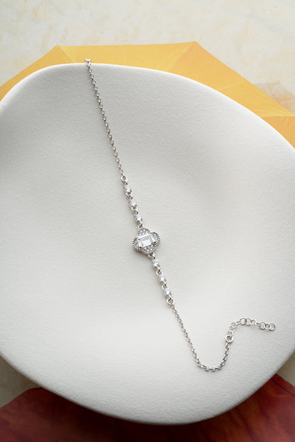 Bracelet en argent sterling en pierre de zircon 925