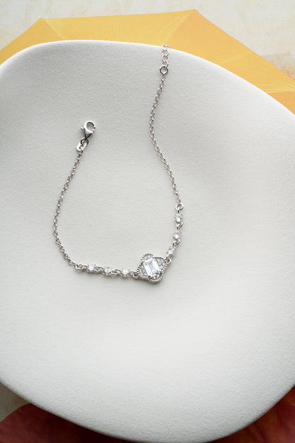 Bracelet en argent sterling en pierre de zircon 925