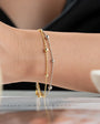 Double color ball bead 925 sterling silver bracelet
