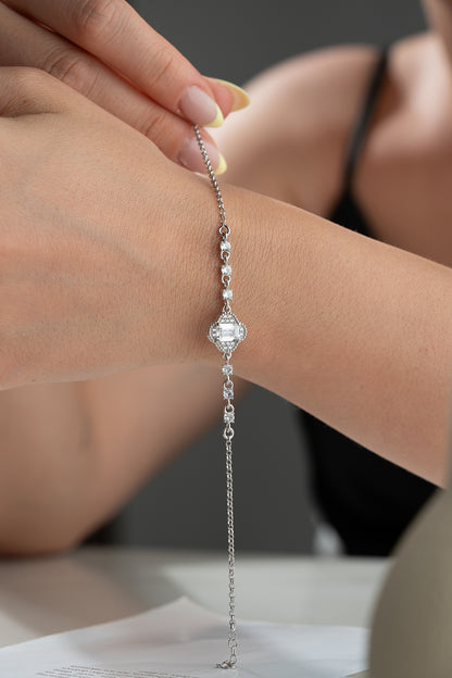 Bracelet en argent sterling en pierre de zircon 925