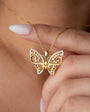 Butterfly Figured Necklace - 925 Sterling Silver