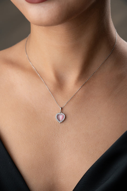 Heart Love Necklace - 925 Sterling Silver