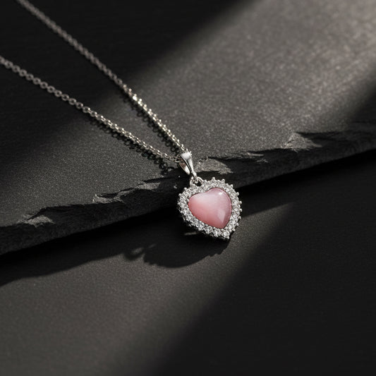 Herz-Liebes-Halskette – 925er Sterlingsilber