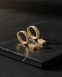 925 Sterling Silver Baguette Stone Earrings