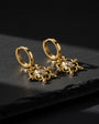 Star Figured Stone Detailed Hoop Earrings