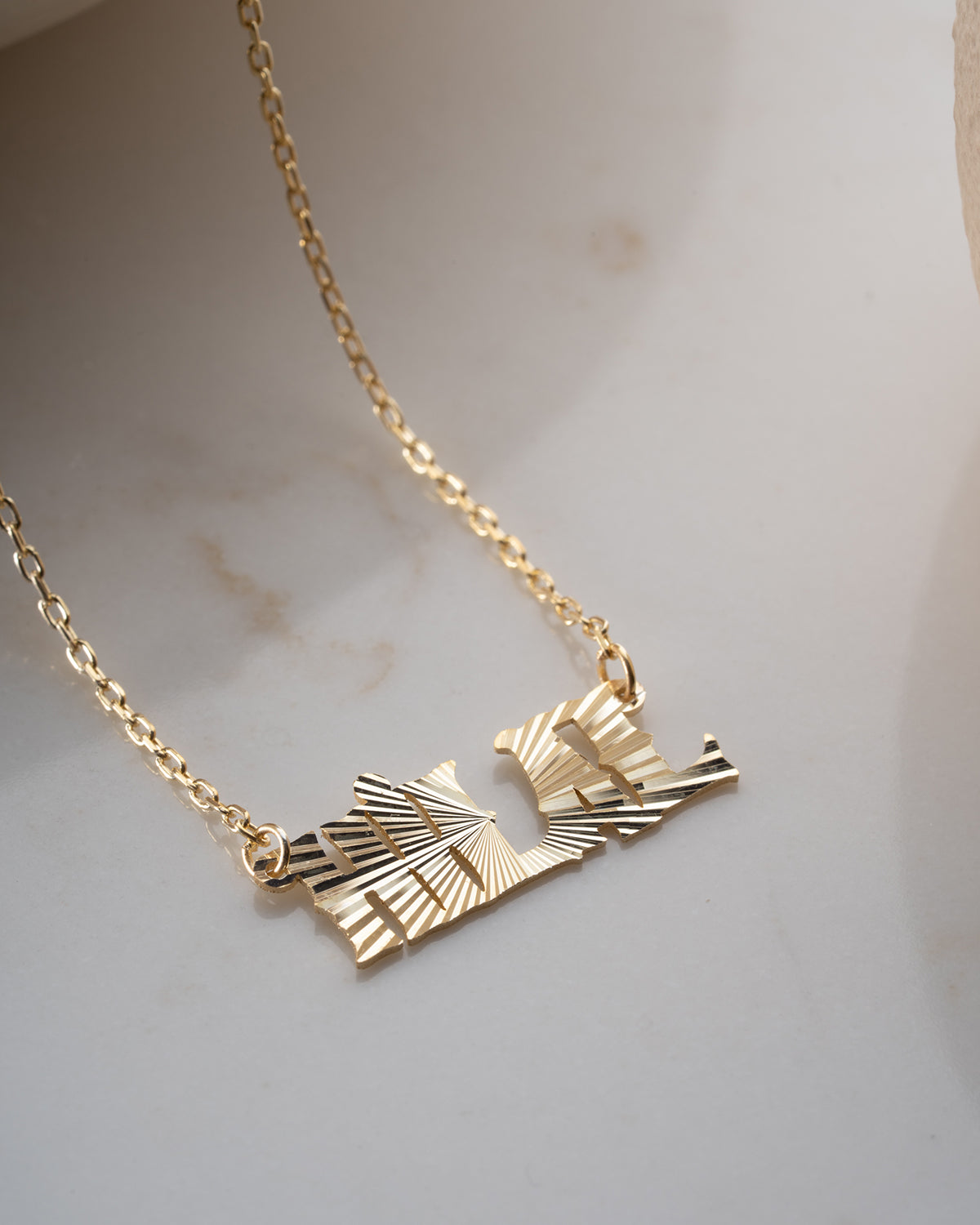 Sunray Name Light Writing Silver Necklace
