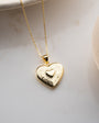 Golden Memory Heart Silver Locket Necklace