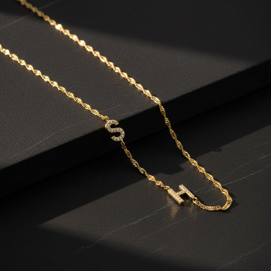 Çift Harfli Kişiye Özel Kolye – 925 Ayar Gümüş