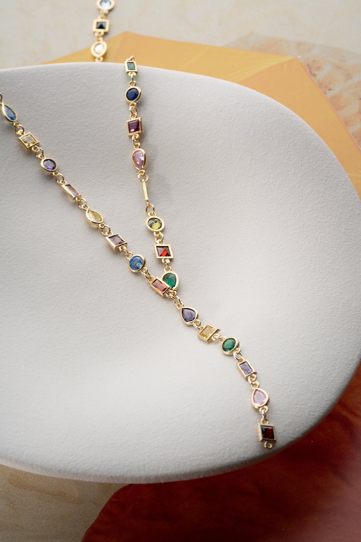 Serenay - Colorful Stone Y model necklace - 925 sterling silver