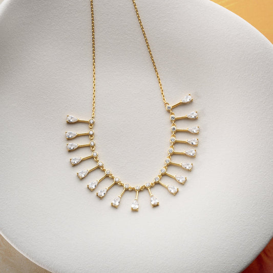 Aurelia Necklace - 925 Sterling Silver - Sparkling Graduate