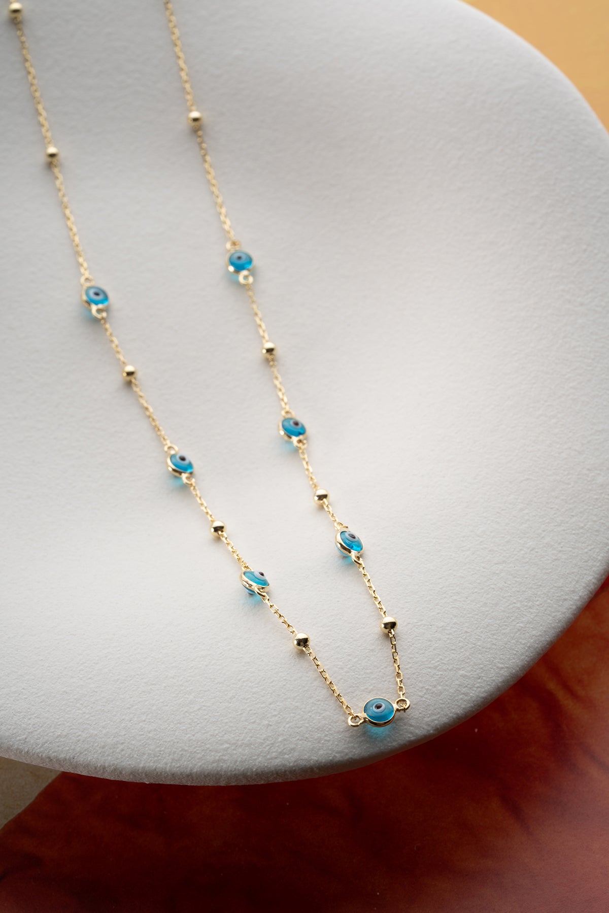 Nazar Zincir Kolye – 925 Ayar Gümüş – Blue Aura