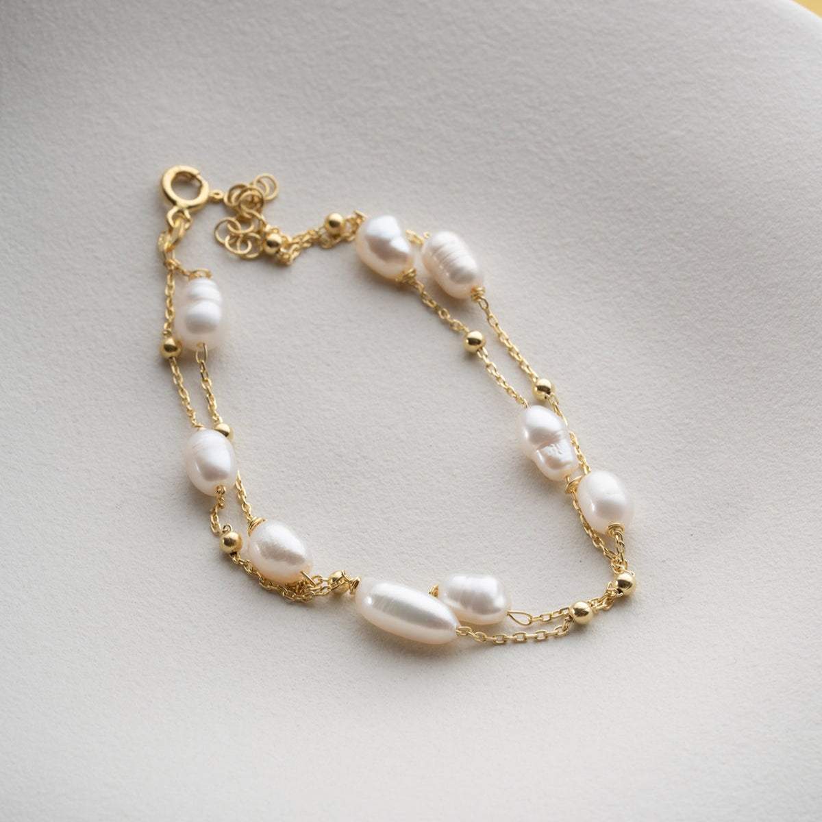 Bracelet with pearls - 925 sterling silver