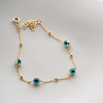 Blue Aura Nazar Bilezik – 925 Gümüş