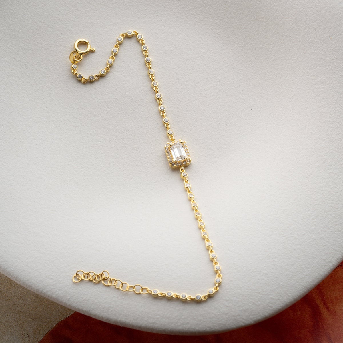 925 Bracelet en pierre de Bagon en argent sterling