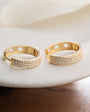 Stella Earrings - 925 Sterling Silver - Stone Motif Stone Ring