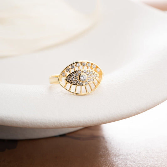 925 Ayar Gümüş Blue Aura Nazar Yüzük