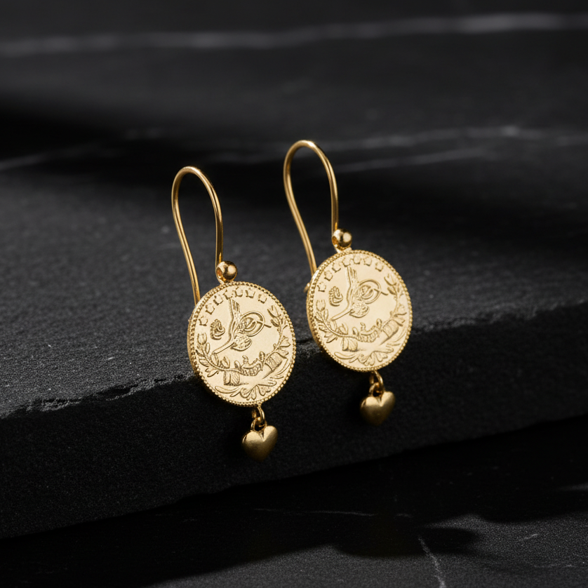 Sultanie Earrings - 925 Sterling Silver - Ottoman Motif