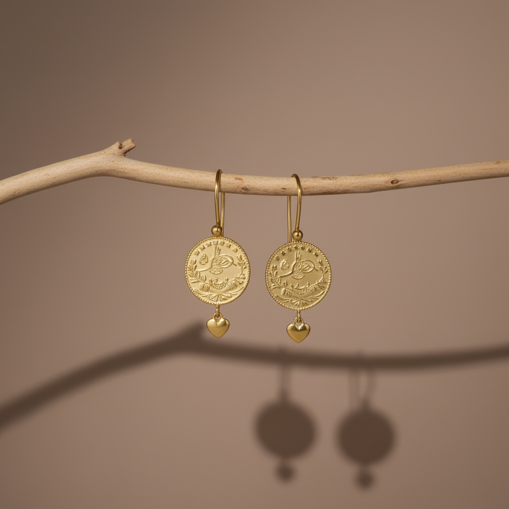 Boucles d'oreilles Sultanie - 925 argent sterling - motif ottoman