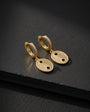 Aurora oval glittering gold plated earrings