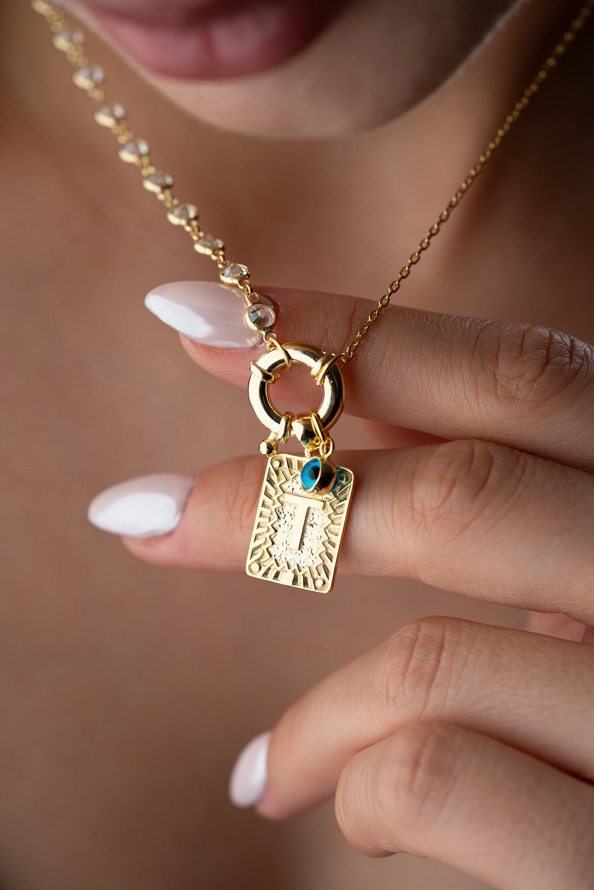 Shine Letter  Kişiye Özel Gümüş Harf Kolye