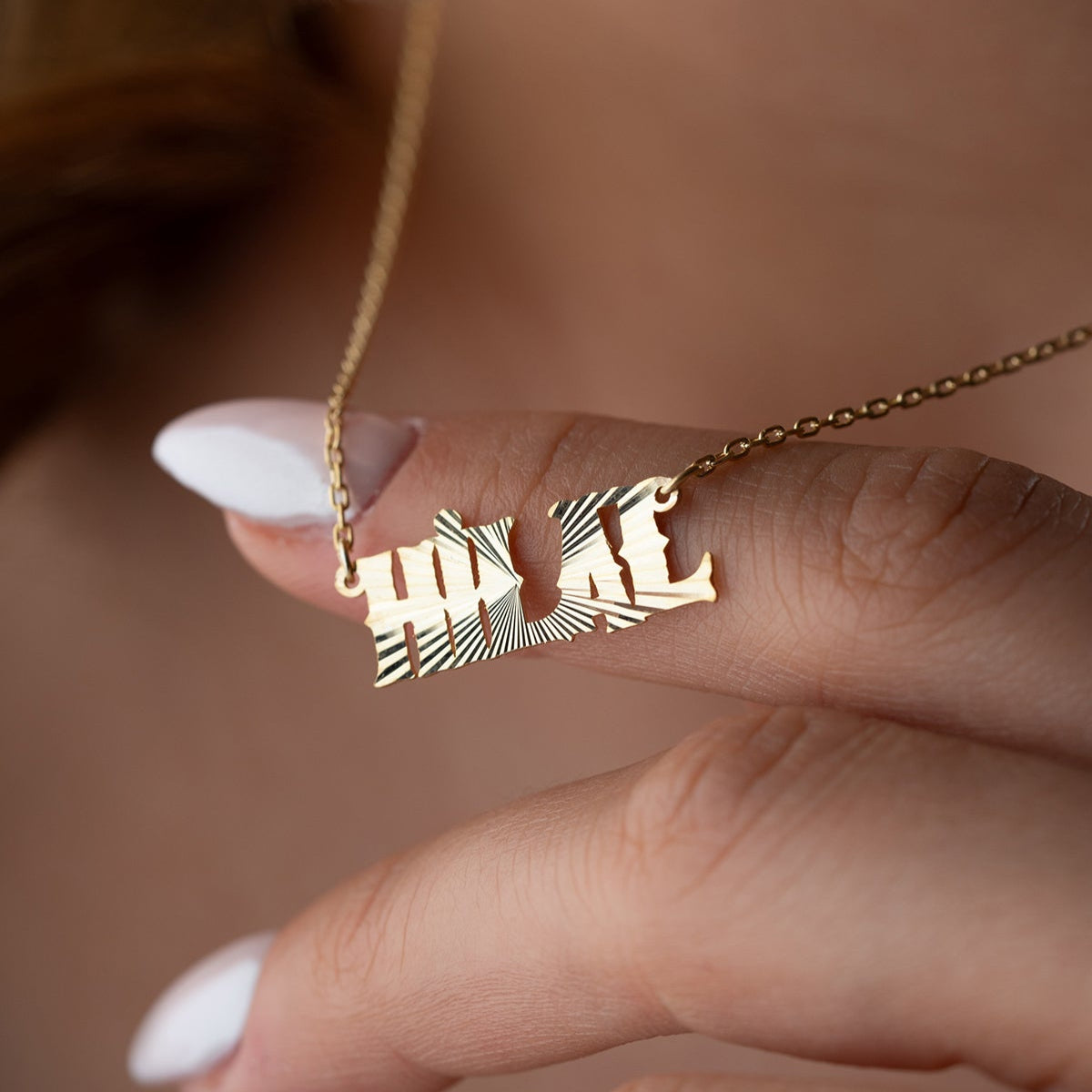 Sunray Name Light Writing Silver Necklace