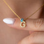 Evil Eye Initial Harfli Nazar Boncuklu Kolye