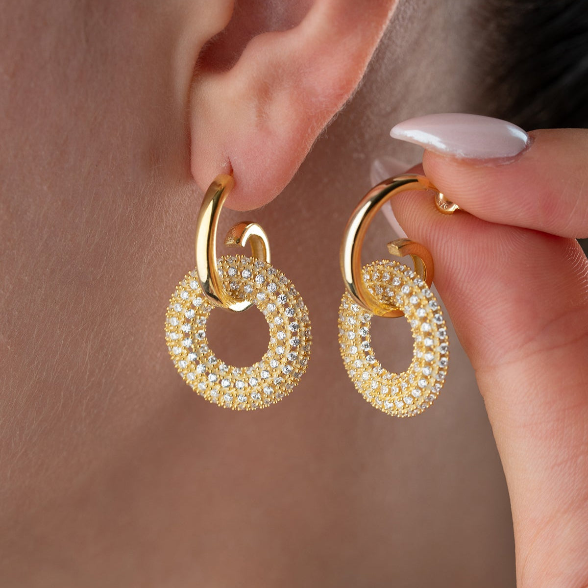 Boucles d'oreilles en Liva - 925 argent sterling