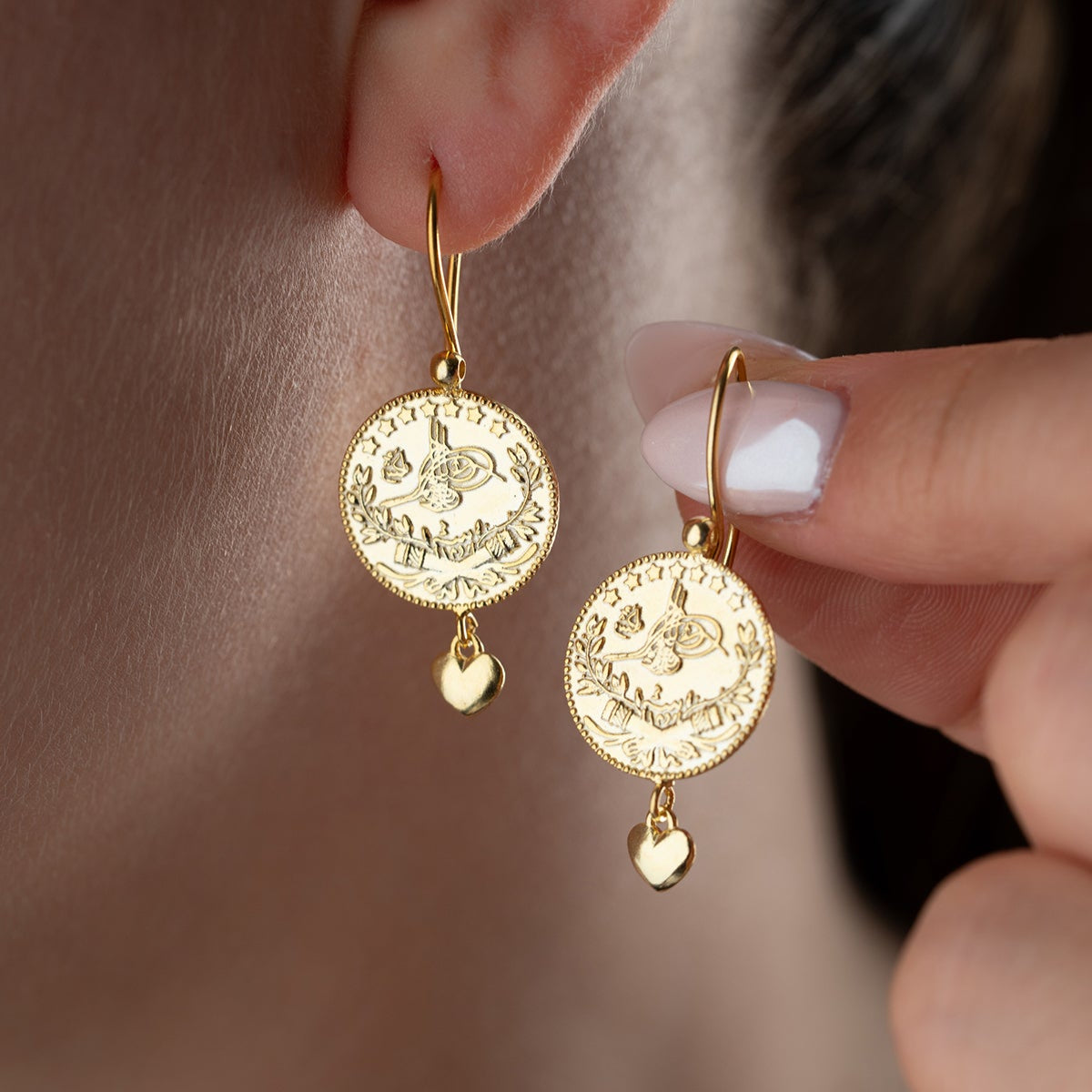 Sultane Küpe – 925 Ayar Gümüş – Osmanlı Motifli