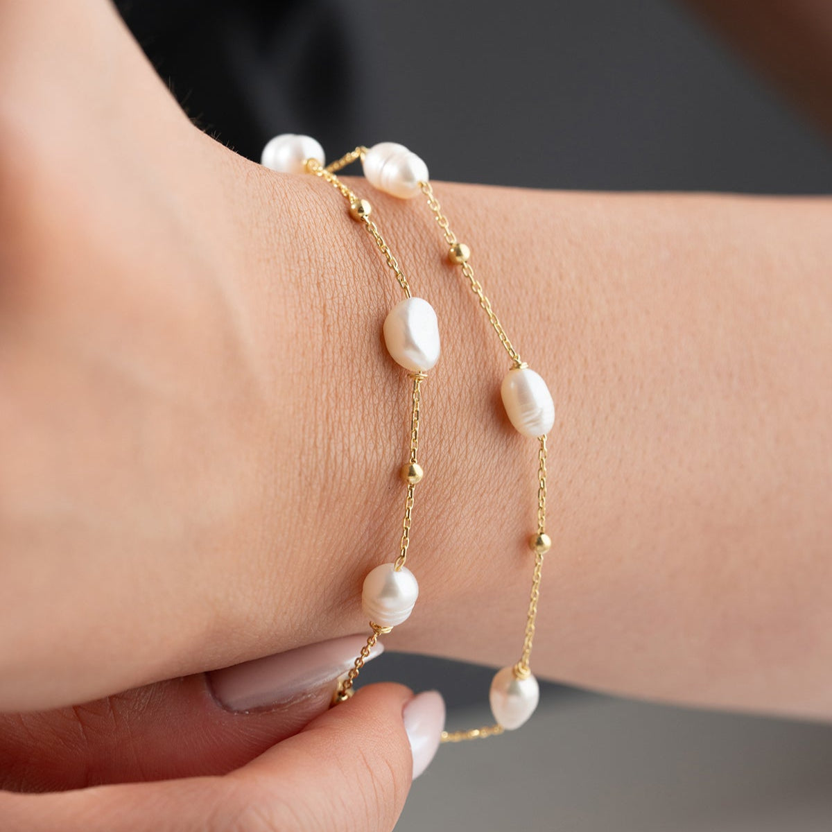 Bracelet avec perles - 925 argent sterling