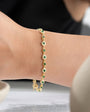 Emerald Stone Gold Plated Bracelet