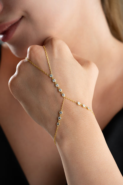 Handkette mit runden Steinen – Şahmeran Kollektion