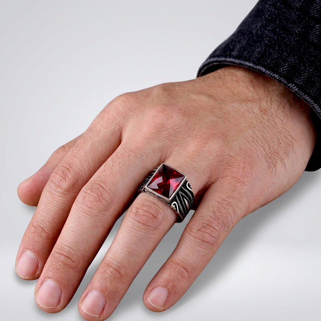 Bague Homme Onyx Crown | Argent 925