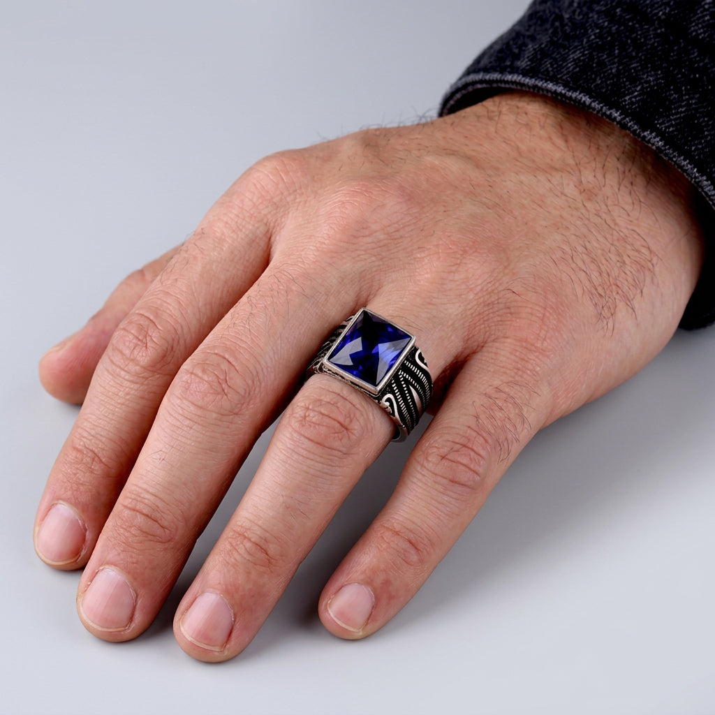 Bague Homme Onyx Crown | Argent 925