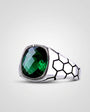 Green Zircon Men’s Ring | 925 Sterling Silver