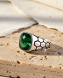 Green Zircon Men’s Ring | 925 Sterling Silver