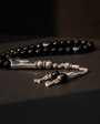 Tuğra Design 925 Sterling Silver Letter Onyx Rosary
