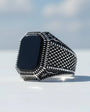 Onyxed Men's Silver Ring