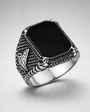OTTOMAN TUGRALI ONYS Silver Ring