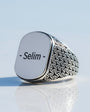 925 Sterling Silver named male ring -3