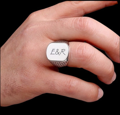 925 Ayar Gümüş isimli Erkek Yüzük -1