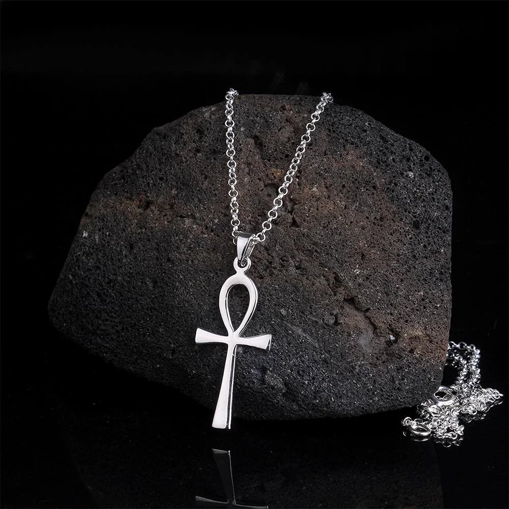 925er Silber Unisex Kette mit Ankh Symbol