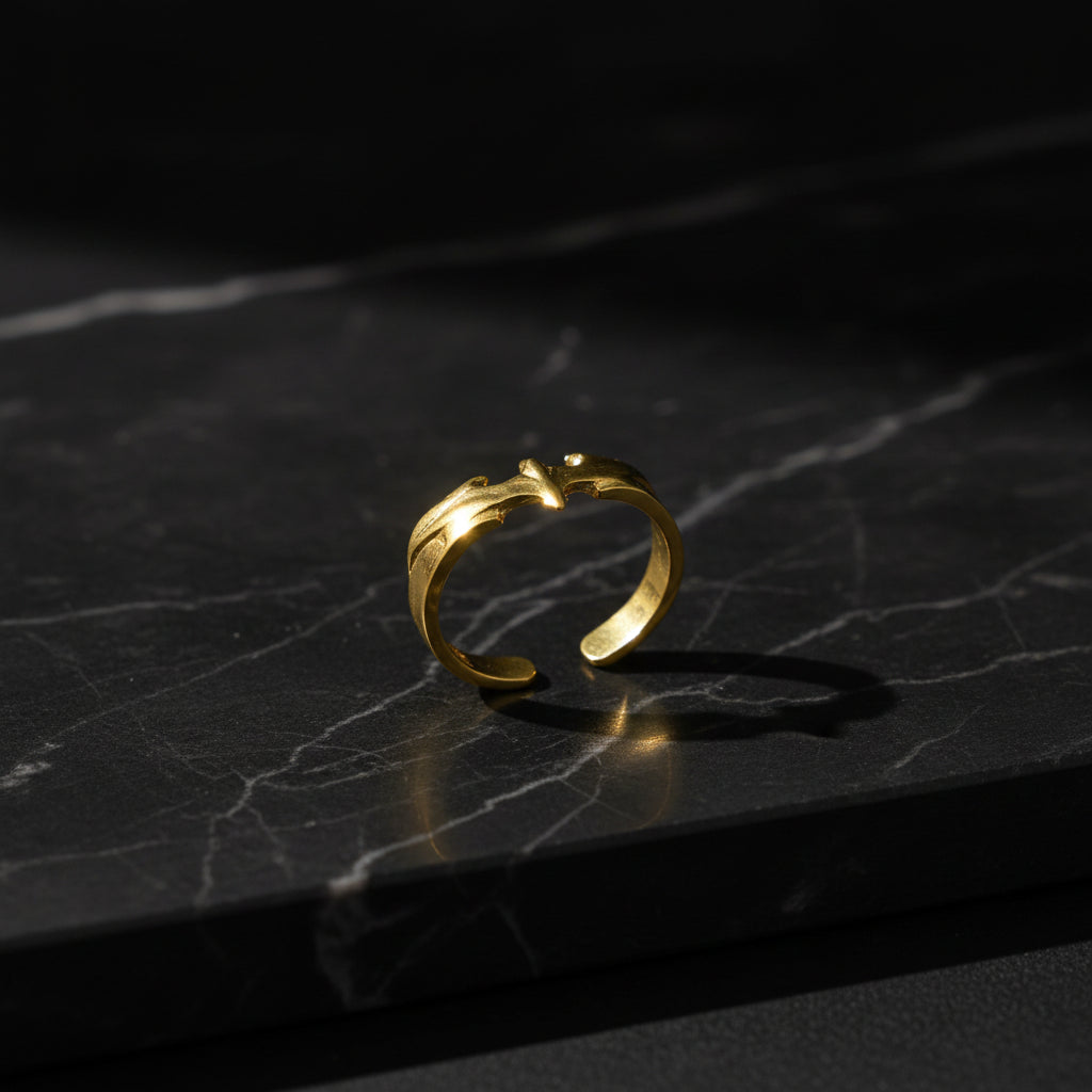 Draco Goldring aus 925er Silber