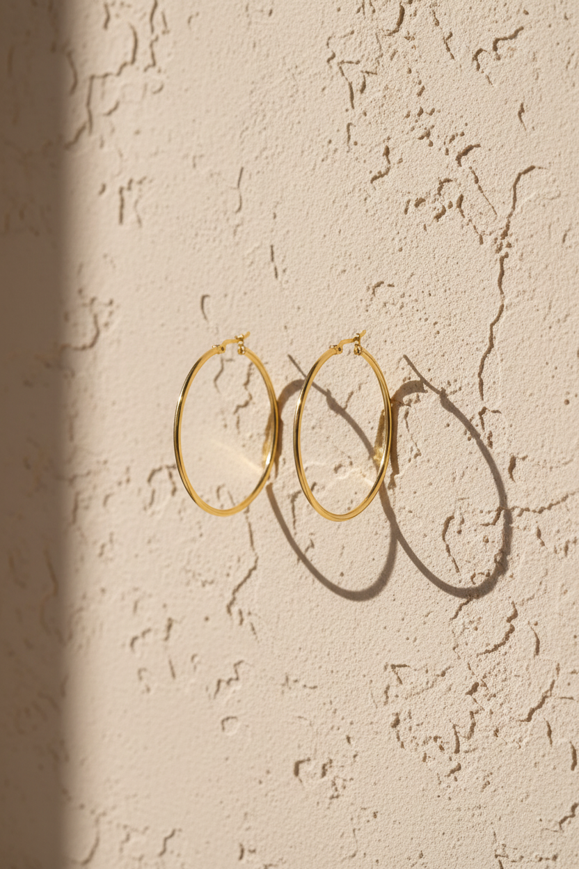 55 mm Halka Küpe 925 Ayar Gümüş | Gold