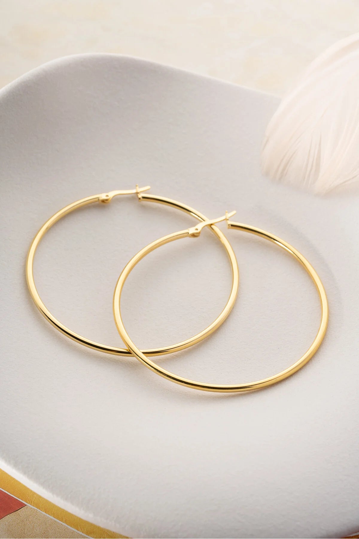 55 mm Halka Küpe 925 Ayar Gümüş | Gold
