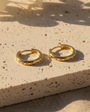Minimalist Stone Hoop Earrings | 925 Sterling Silver