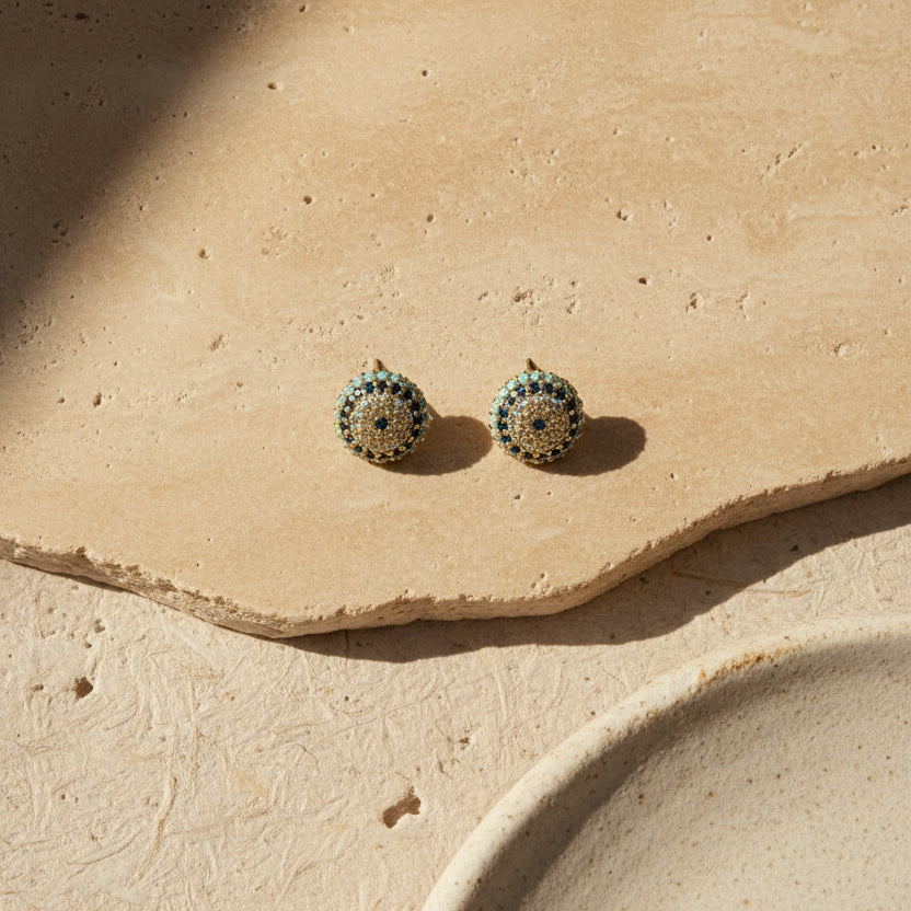 Evil Eye Stud Earrings | 925 Sterling Silver