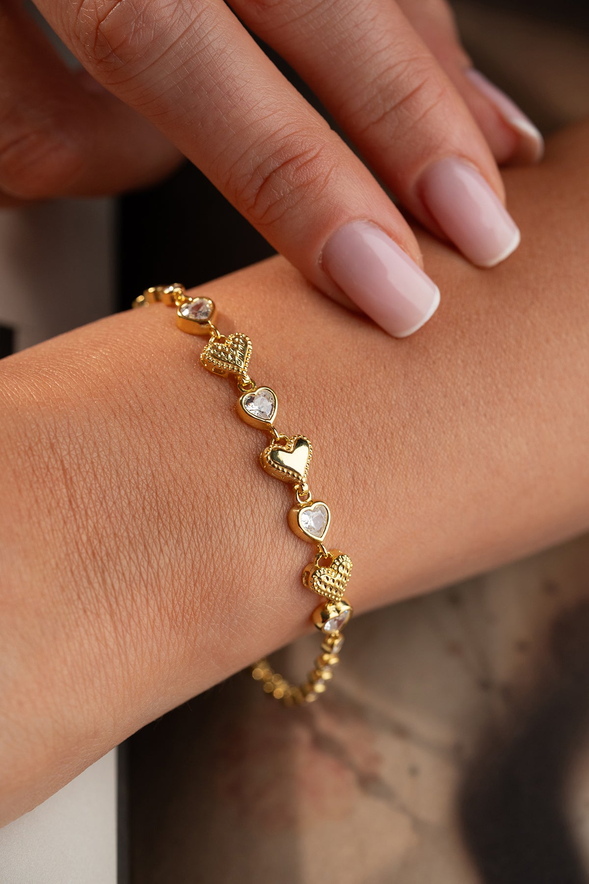 Love Armband mit Herzen