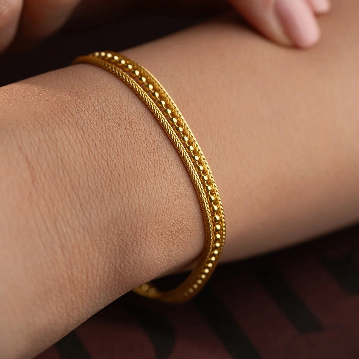 Feines Armband mit Perlendetails | 925 Silber Vergoldet