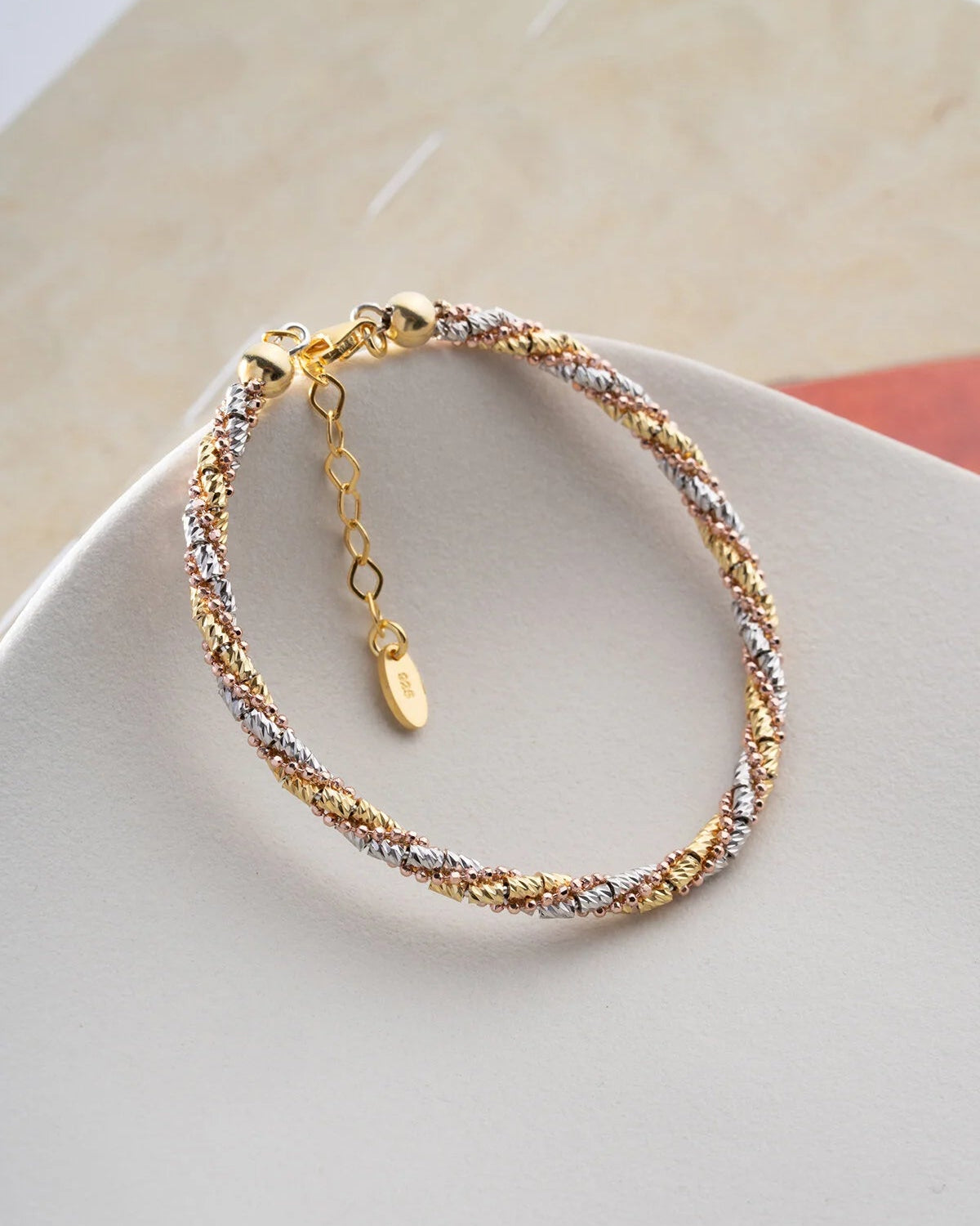 Dorika Armband | 925 Silber Dreifarbig