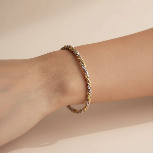 Dorika Bracelet | Three-Tone 925 Sterling Silver